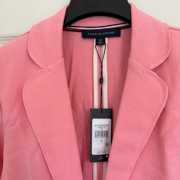 Tommy Hilfiger Single-Button Knit Blazer - Pink, S - Picture 7 of 9